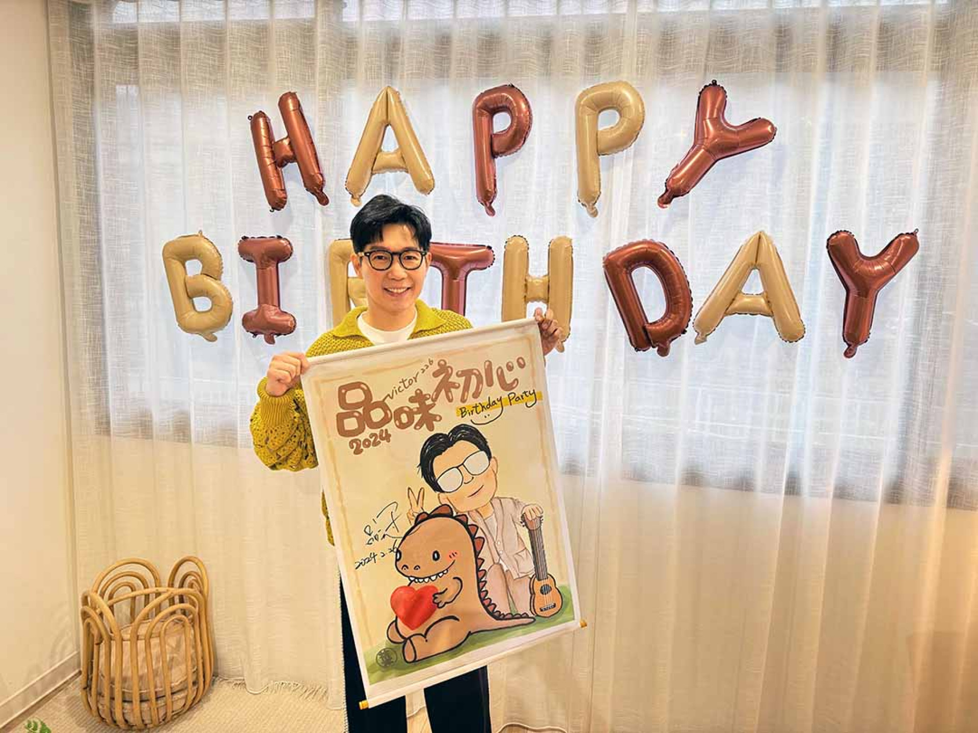品冠粉絲替他慶生,設計可愛插圖。(照片提供:種子音樂)