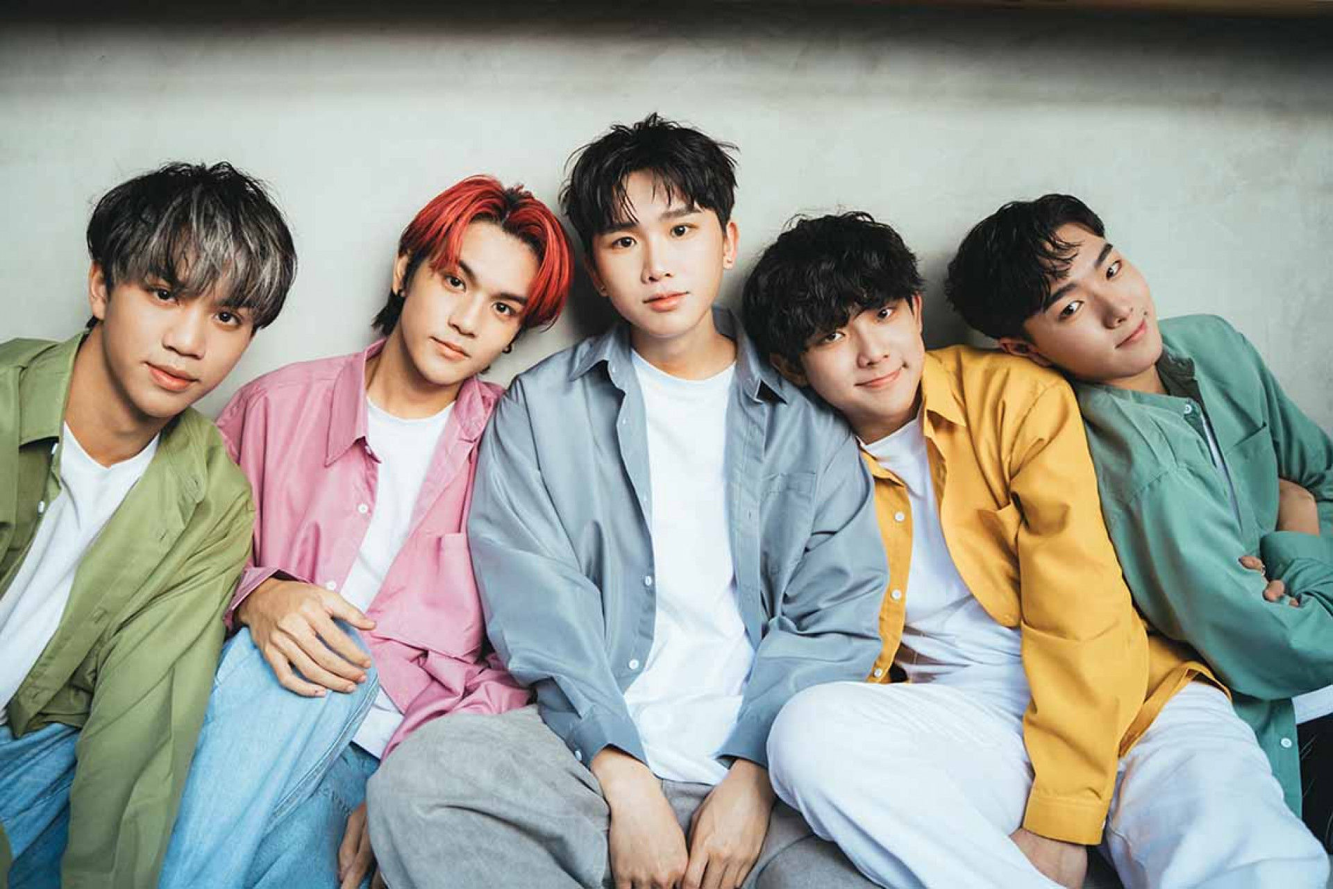 AcQUA源少年感謝歌迷一路相伴(左起:李秉諭、盧佾暘、黃莑茗、林毓家、須弘道)