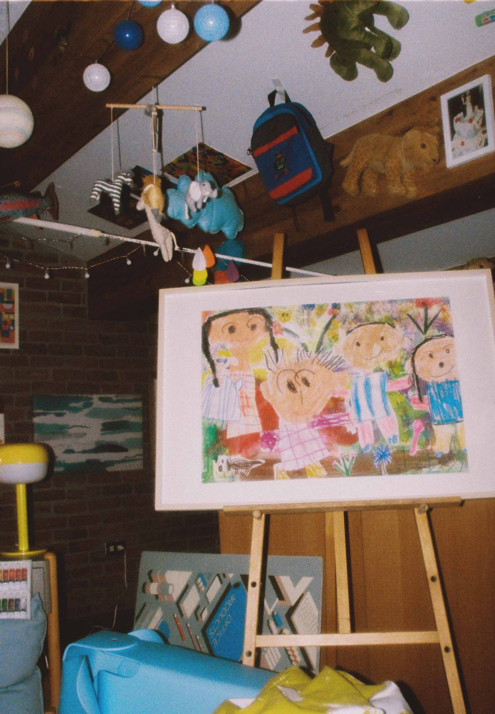 酷比和Pippi畫的全家福
