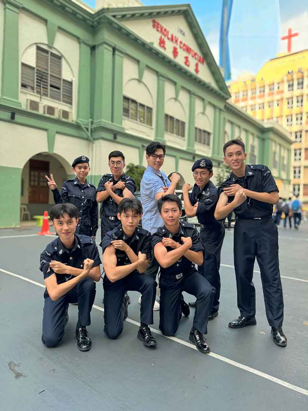 品冠曾在學生時期參加學生警察團（照片提供：種子音樂）