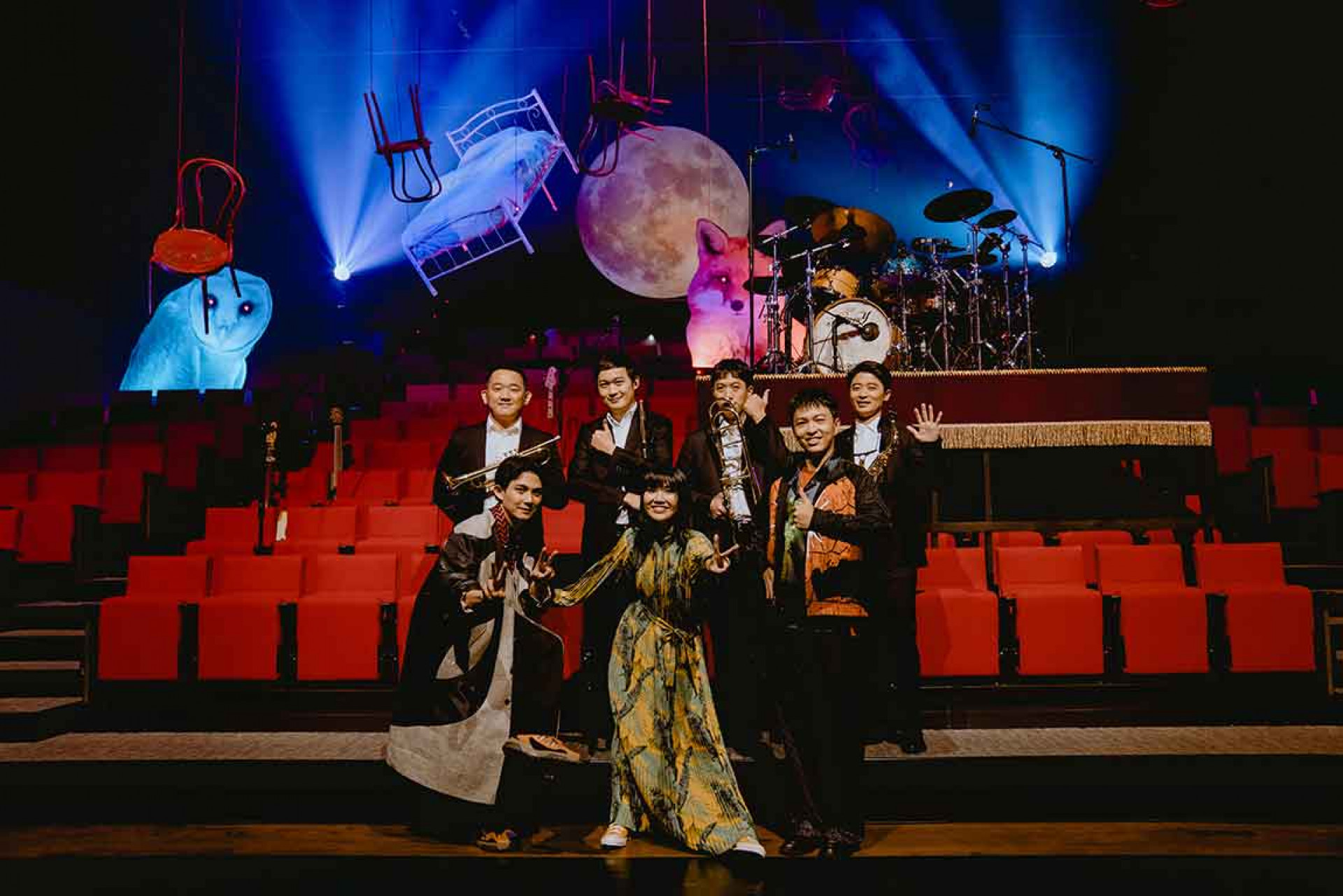 演出嘉賓_高雄市管樂團與大象體操合照