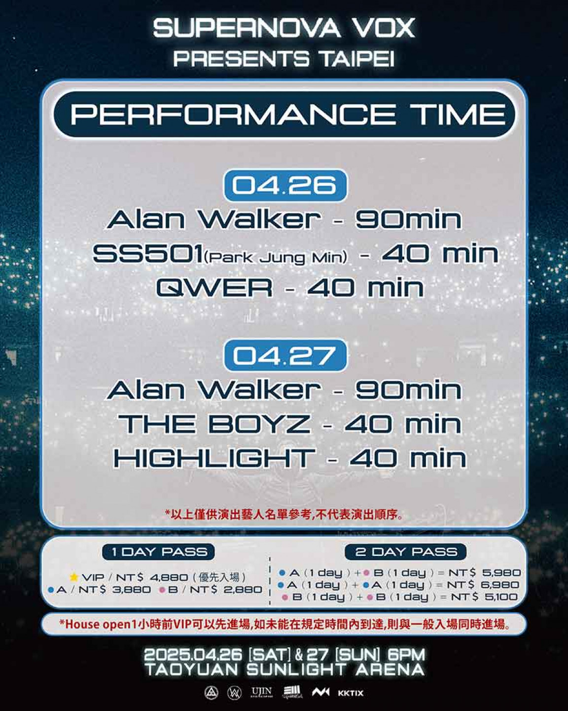 SUPERNOVA VOX PRESENTS ALAN WALKER with K-POP IN TAIPEI  