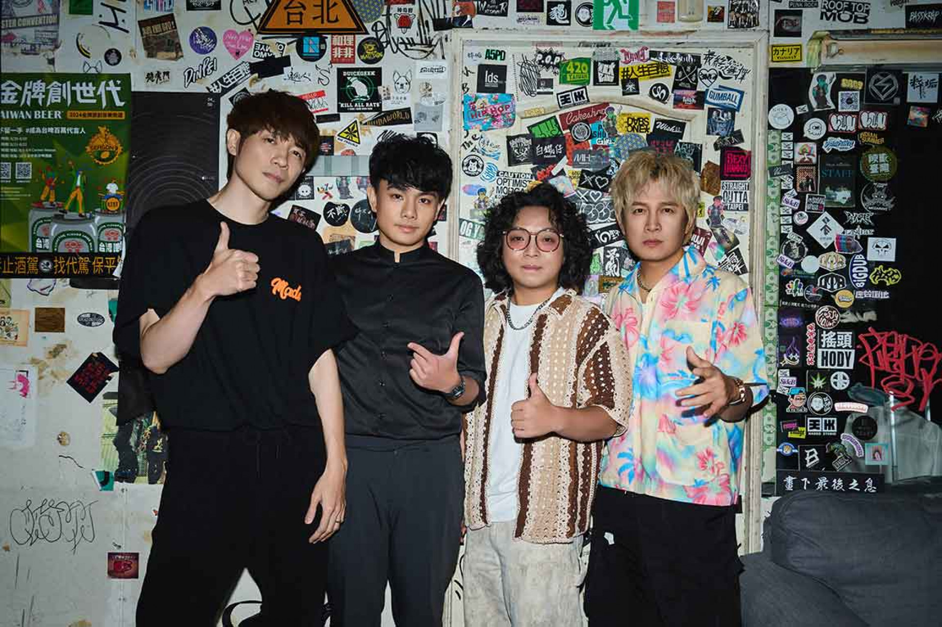 潘信維 羅文裕 蕭閎仁 楊肅浩為「歌聲內底攏是話」演唱會齊聚彩排受訪(左起:蕭閎仁 楊肅浩 潘信維 羅文裕)