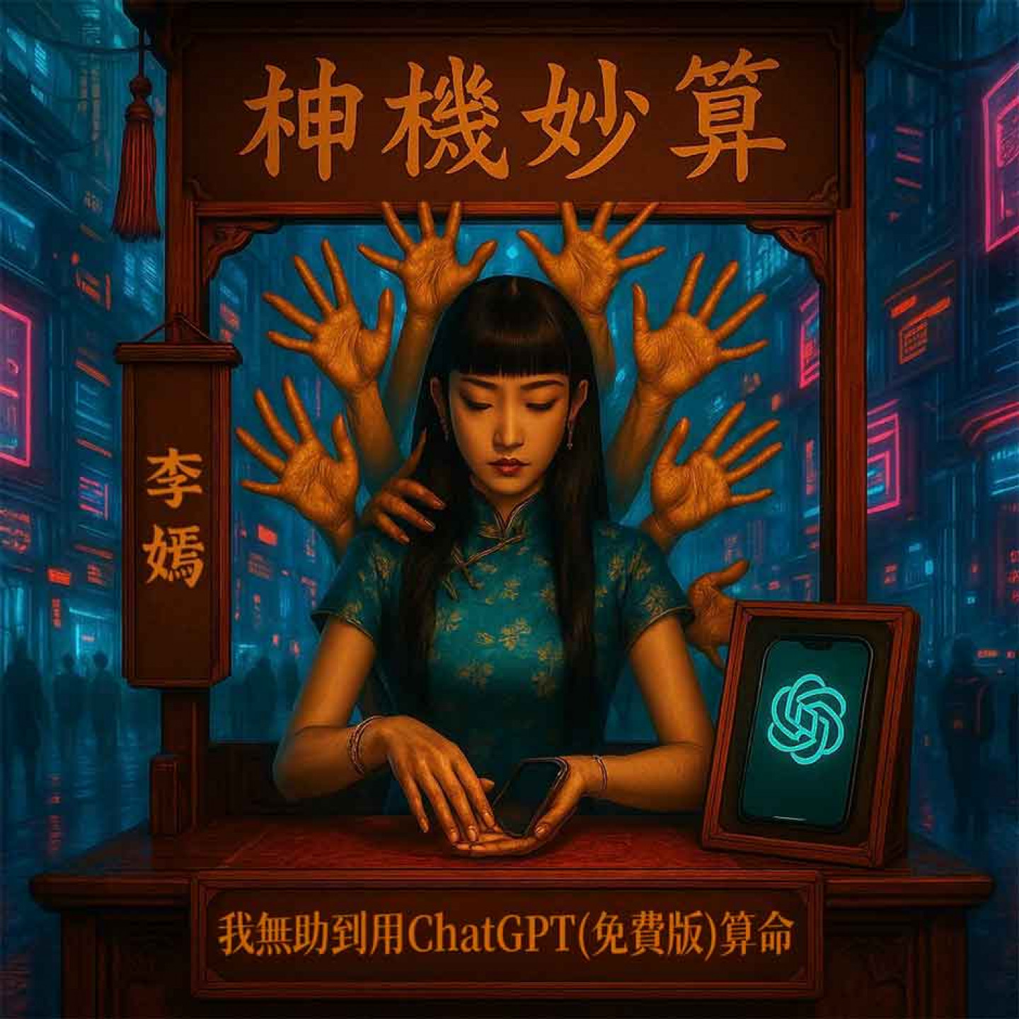 李嫣Bibo〈我無助到用ChatGPT(免費版)算命〉單曲封面