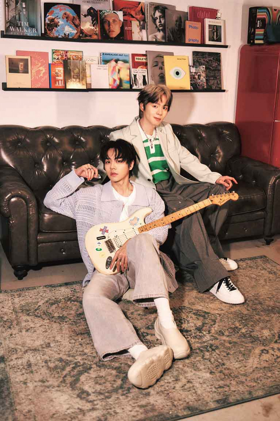 錄節目結緣 共同創作全新單曲〈沒有寫下的永遠〉。(左起)林佳辰、瑋瑋黃挺瑋