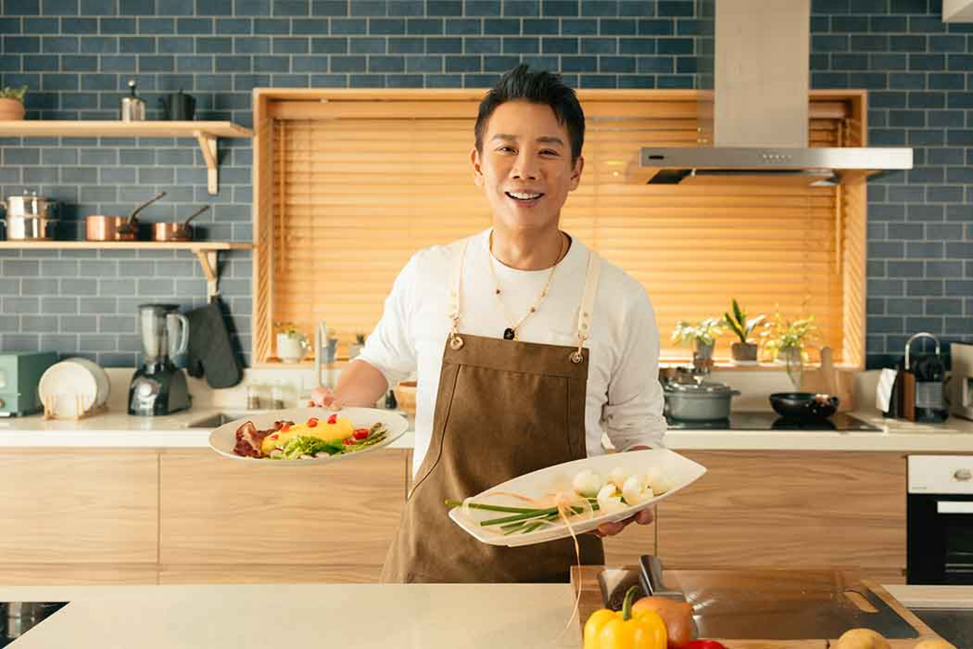 陶喆、楊祐寧兩人雙雙展現刀工與廚藝,堪稱新好男人的代表!