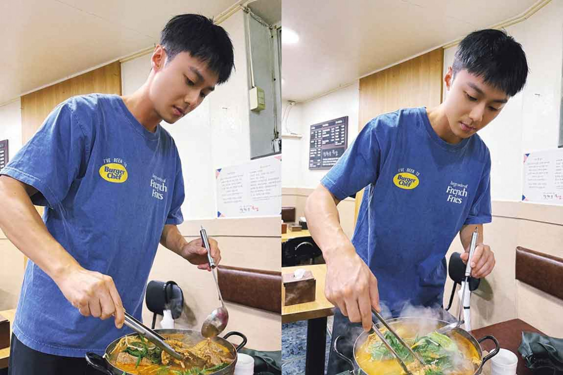 施柏宇親自煮起「馬鈴薯排骨湯」幫同事服務展現「男友力」-（施柏宇工作室-提供）