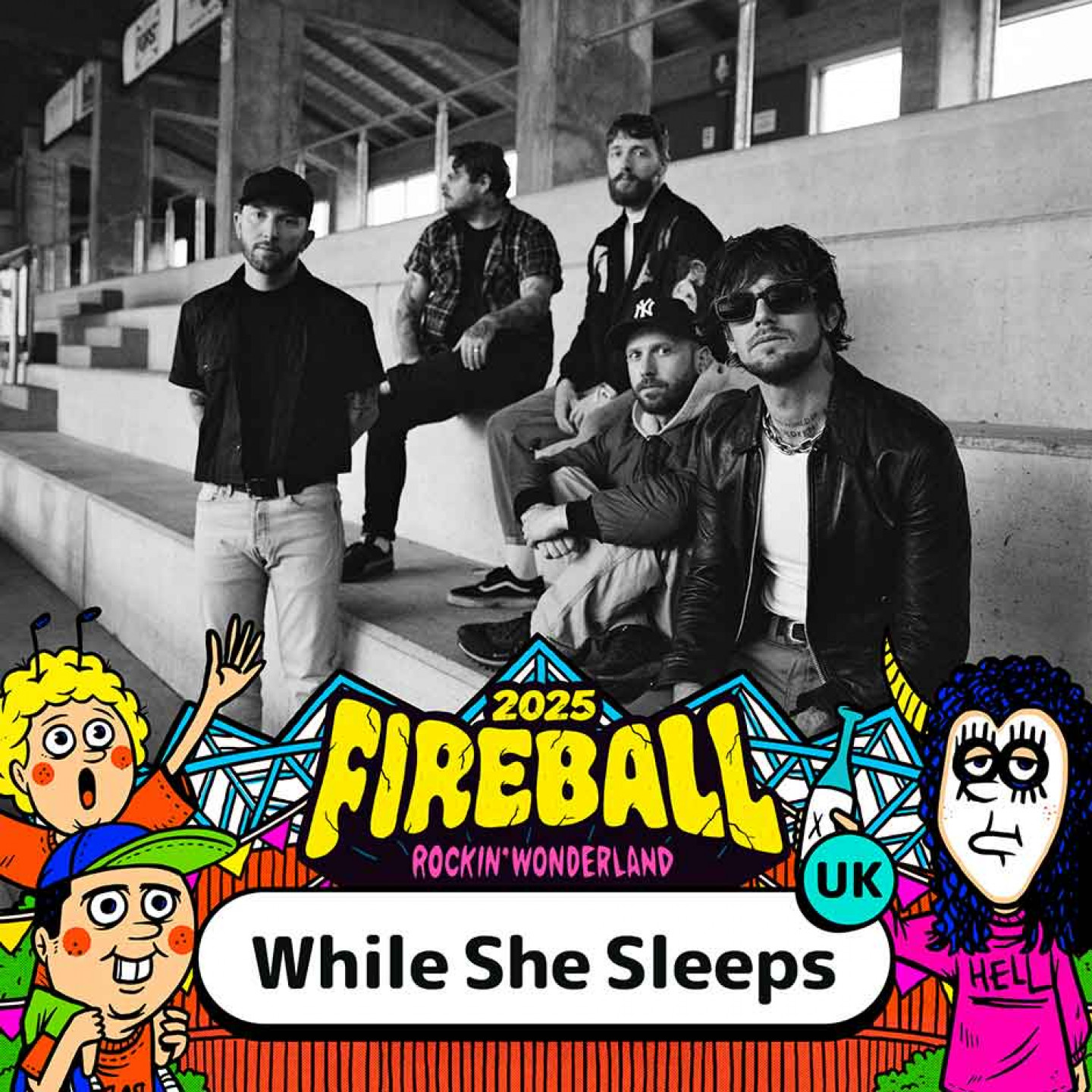 英國工業重鎮雪菲爾的金屬巨頭 While She Sleeps（當她沈睡）也首度參戰火球祭