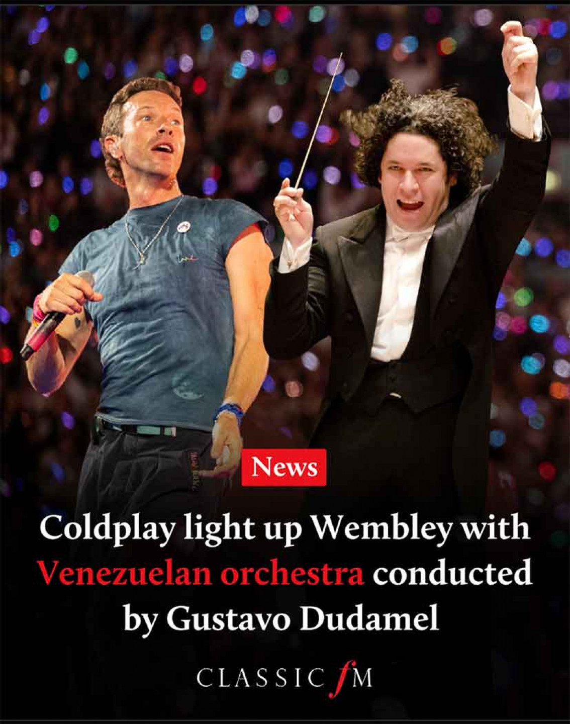 酷玩樂團攜手杜達美與席蒙・玻利瓦交響樂團,共慶「El-Sistema」音樂系統五十週年。