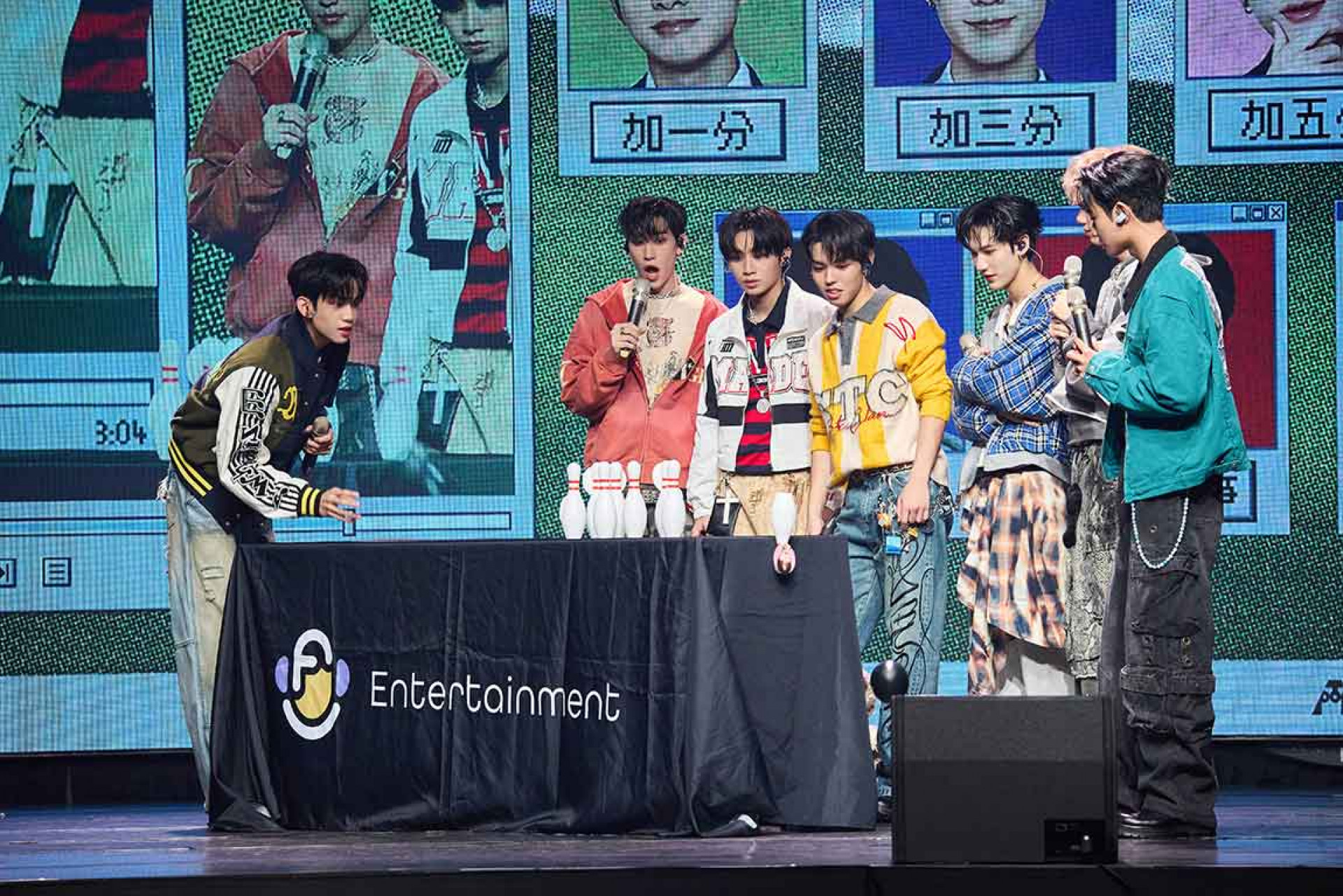 遊戲環節：左起－彥旭、俊希、勝銘、加藤琉士、小新、鈞嘉、至琦