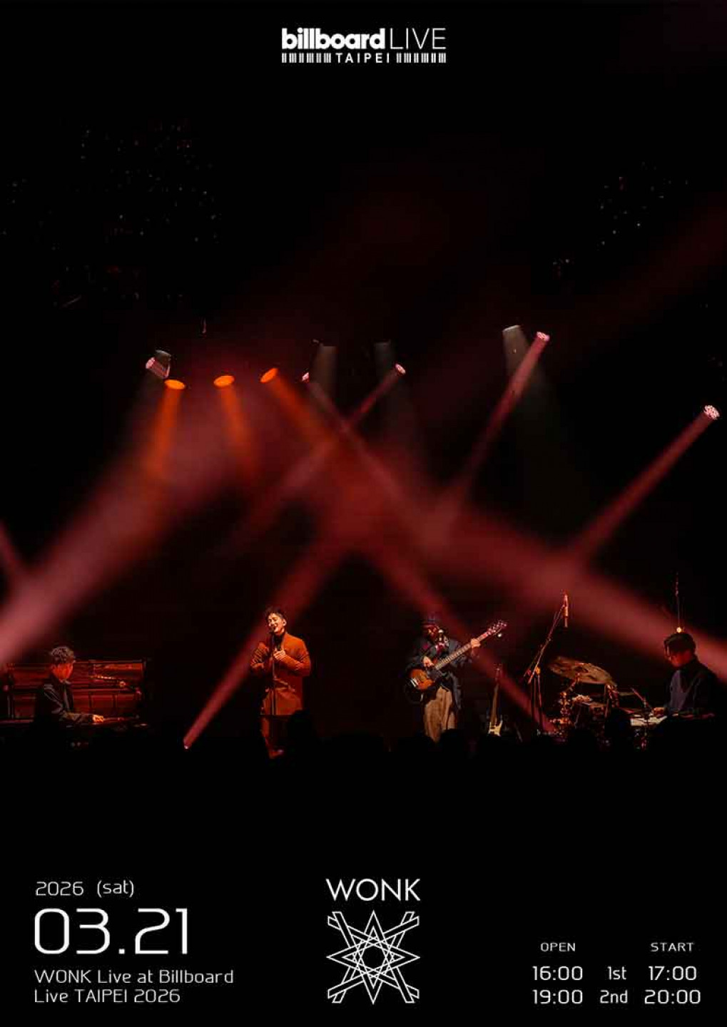 東京的實驗靈魂樂團 WONK 則於3月21日現身 Billboard LIVE TAIPEI