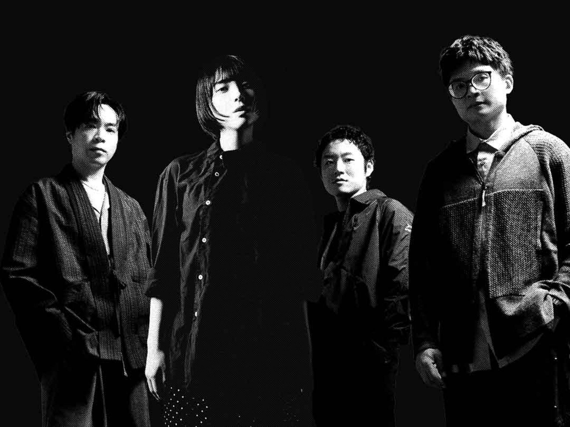 橫式形象照|左至右:拍謝少年鼓手宗翰、PEDRO成員AYUNi D、貝斯手薑薑 、吉他手維尼