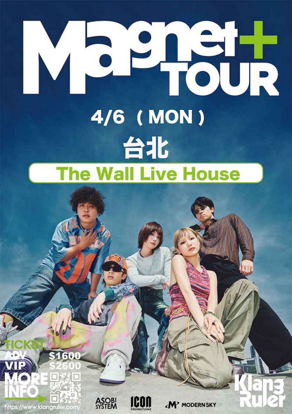 【 Klang Ruler - MAGNET+ Tour 2026 Live in Taipei 】0406在The Wall Live House舉辦