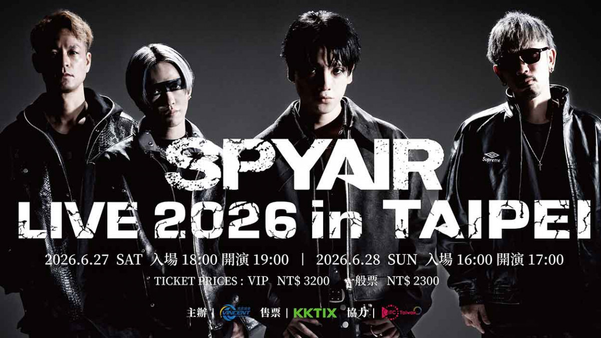 SPYAIR帶新輯《RE-BIRTH》回歸台北 6月Legacy TERA連唱兩場