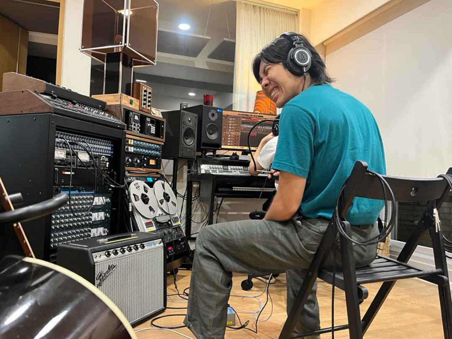 正在錄Vocal的執翰