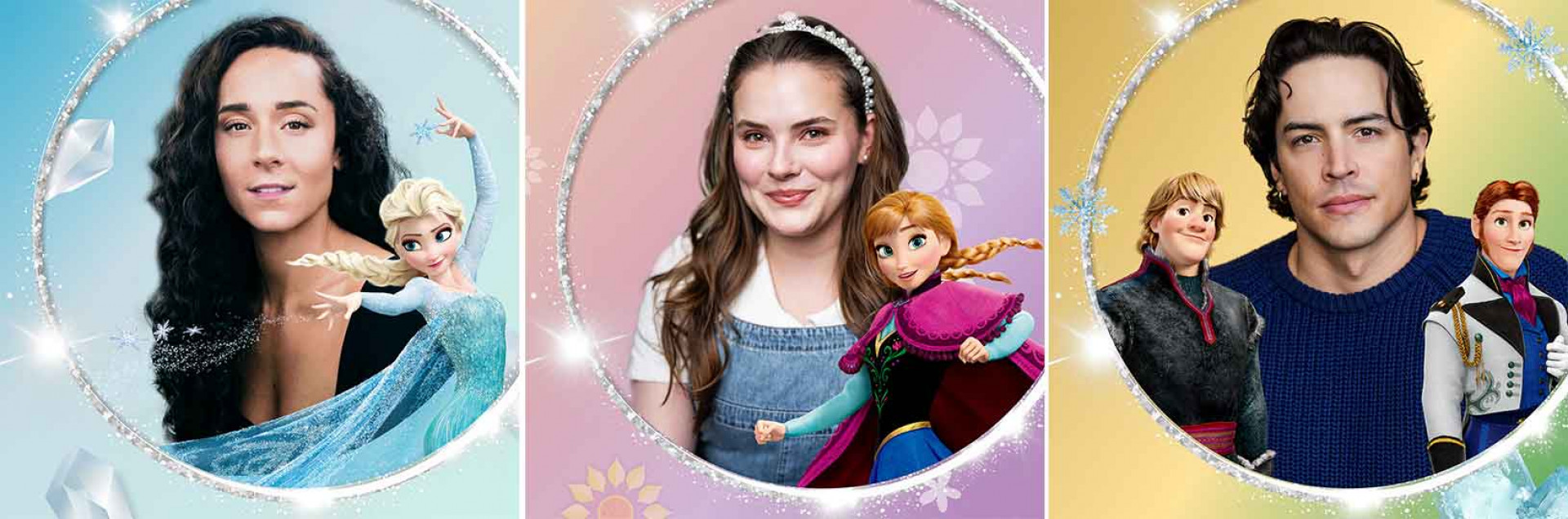 (左)艾莎(Elsa)_Lissa deGuzman、(中)安娜(Anna)_Morgan Keene、(右)漢斯與阿克(Hans & Kristoff)_Jacob Dickey