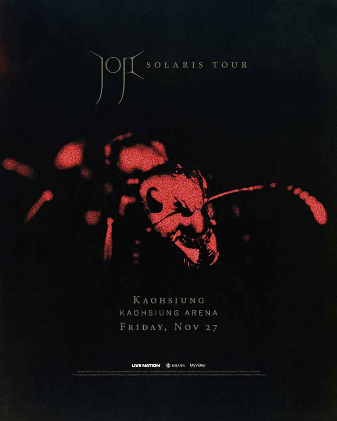 JOJI SOLARIS Tour 11月27號（五） 高雄巨蛋 Live Nation Taiwan提供
