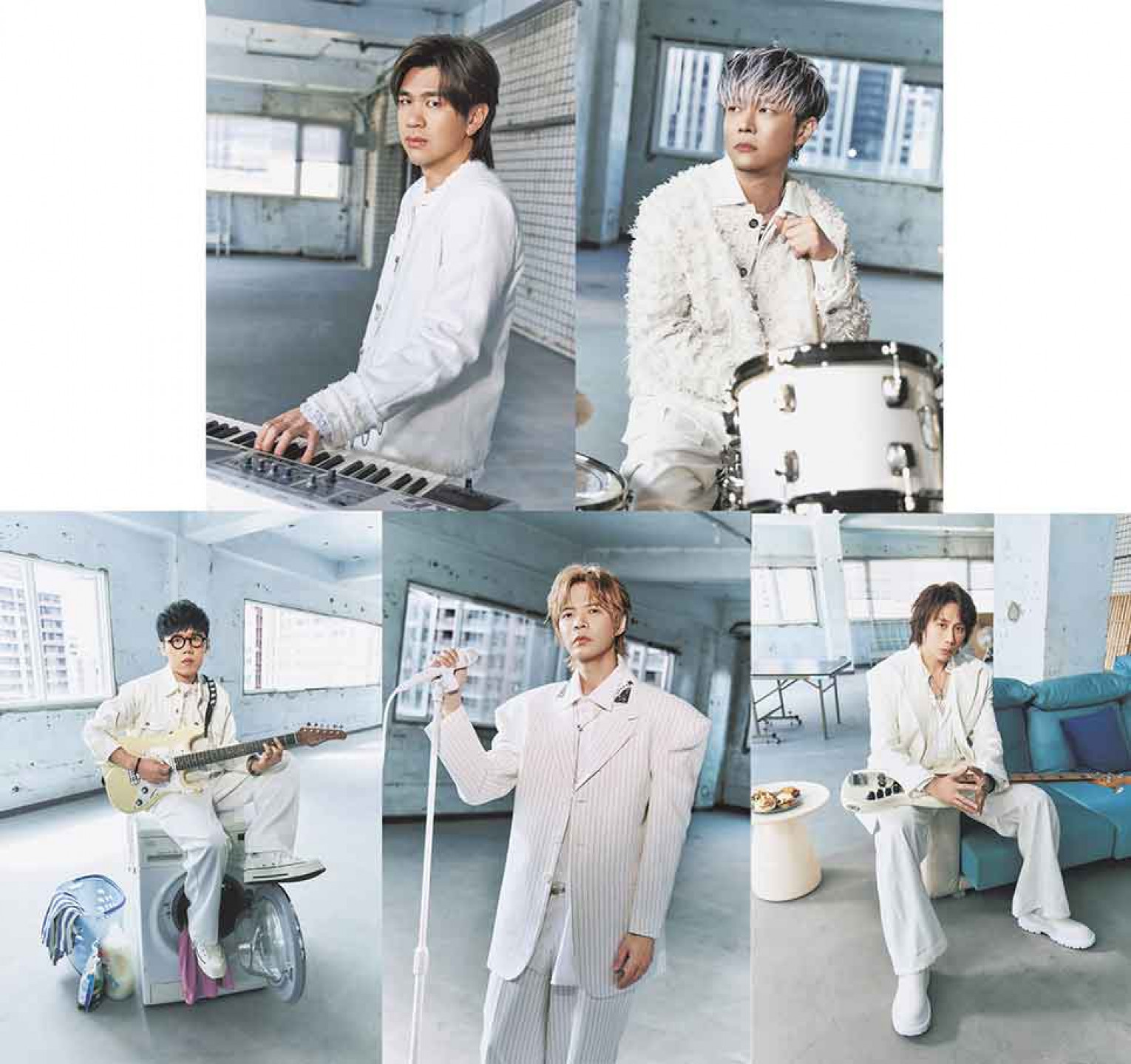 八三夭(上排左至右)小橘、阿電、(下排左至右)劉逼、阿璞、霸天