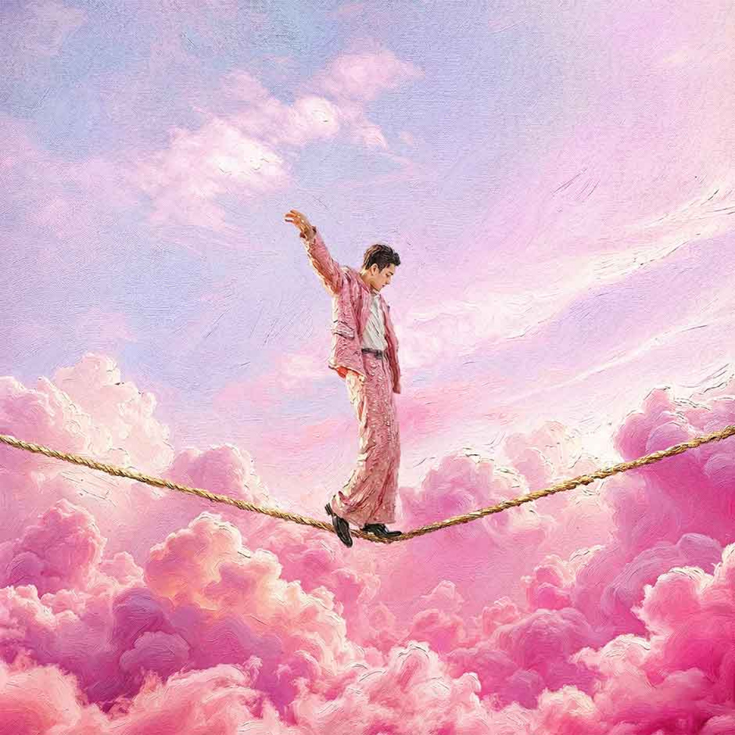 WillTrip 須弘道 首支話題單曲〈小點點〉單曲封面象徵走鋼索 跨出舒適圈 ( 粹譜藝人經紀 提供 )