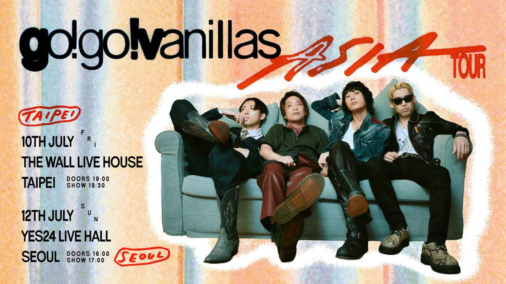 go!go!vanillas首次亞洲巡迴《go!go!vanillas Asia Tour 2026》