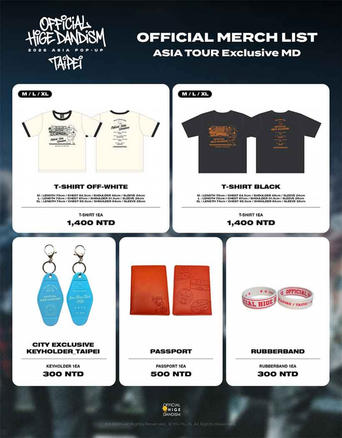 「OFFICAL HIGE DANDISM ASIA TOUR 2026」限定快閃店_商品圖匙圈)