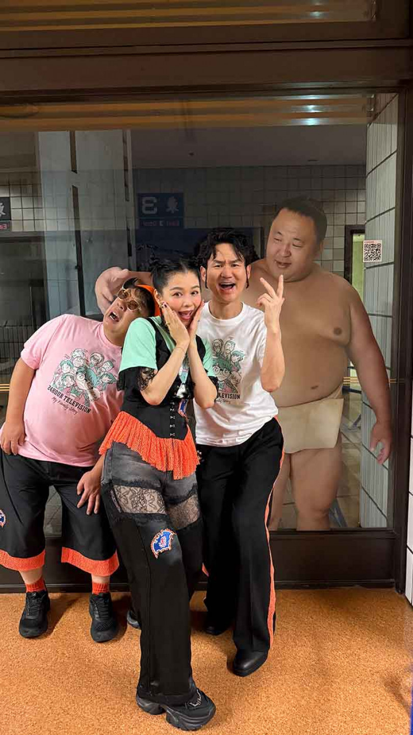 天山(左起)、徐若瑄、南南見狂也 照片提供：威威巖娛樂