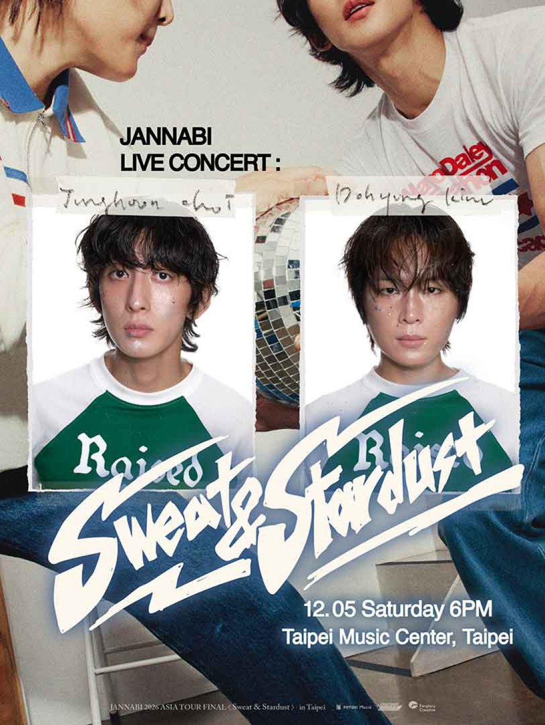 JANNABI《JANNABI 2026 ASIA TOUR FINAL _ SWEAT & STARDUST _ IN TAIPEI》主視覺(圖_ 遠雄創藝 提供)