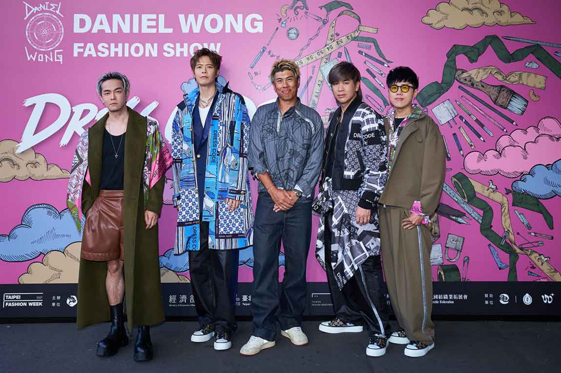阿電(左起)、阿璞、設計師Daniel Wong、小橘、劉逼02 照片提供:Daniel Wong